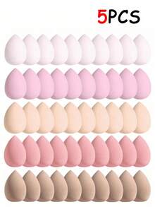 50pcs Mini Makeup Sponges - Multifunctional Wet And Dry Face Foundation Brush, With Water Drop Shape. This Simple And Easy-To-Use Makeup Tool Is Suitable For Application. This Egg-Shaped Makeup Tool Is Easy To Use And Convenient To Carry When Going Out. - Multicolor - View 8