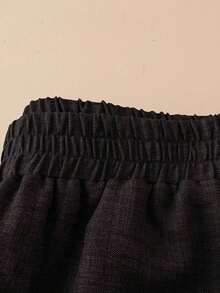 Pantalones casuales de unicolor para mujer, aptos para el verano - Café integral 2 - Ver 7