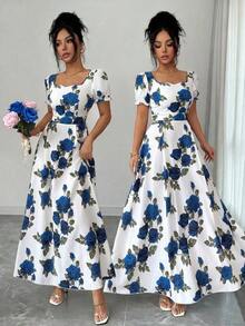Women Midi Dresses - 皇家藍 - 查看 6
