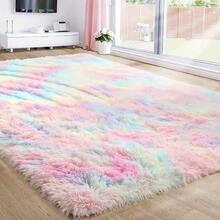 Rugs Living Room Large Rugs Bedroom Anti Skid Rug Shaggy Soft Rug For Living Room Bedroom Play Area Room Luxury Decorative - Black - View 6