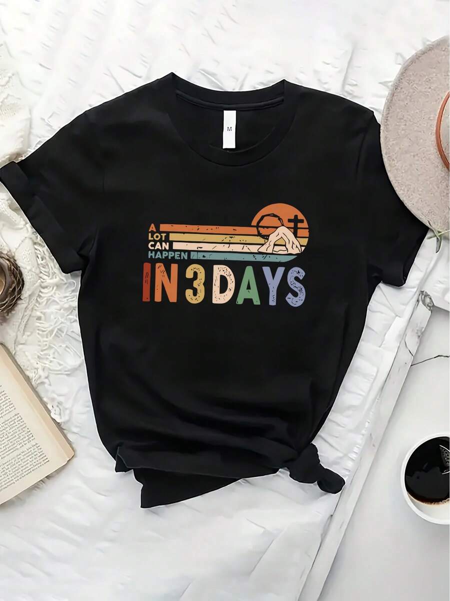 100% Cotton Fitted T-Shirt - Stylish 180g Women's Summer T-Shirt | Crew Neck Design, Slightly Stretchy Fabric, Animal Print. Women's Summer Graphic Tees. Casual Printed T-Shirt For Women, Short Sleeves And Crew Neck, Local Spring/Summer Streetwear. - 黑色 - 查看 1
