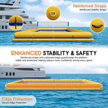 Commercial Floating Pickleball And Volleyball Court, 46 X 26 FT Inflatable PVC Platform With Quick Setup Net For Pool And Lake Games - 46*26FT - Xem 5