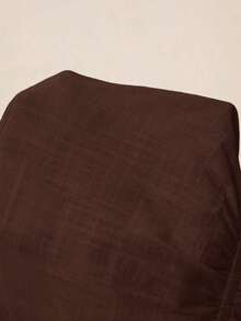 Camisa casual de mujer de unicolor con cuello en V y detalle de nudo en la parte delantera, de manga larga - Café integral - Ver 9