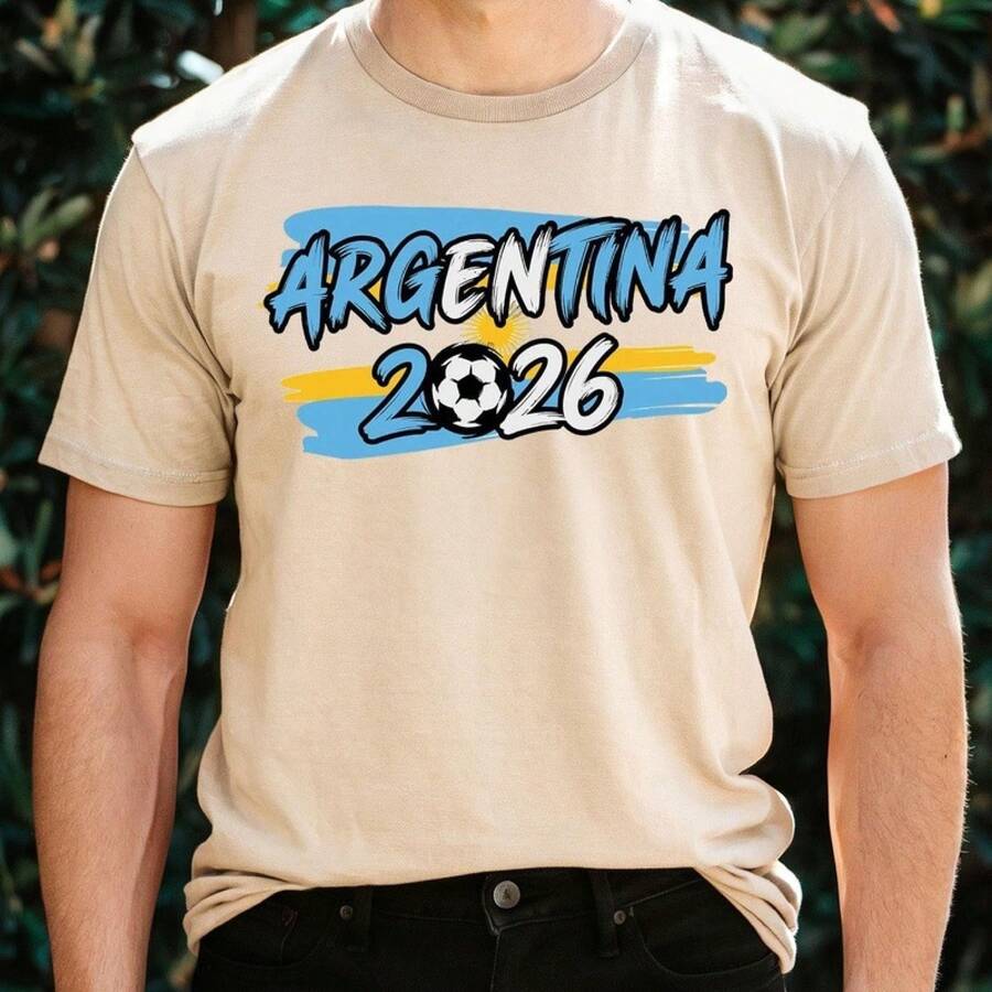 Camiseta de fútbol de algodón con cuello redondo, top unisex de moda para la Copa del Mundo, ropa de gaming popular para mujeres. - Negro - Ver 1