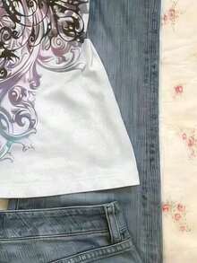 Camiseta de tirantes con estampado floral digital para mujer - Multicolor 4 - Ver 5