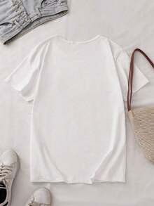 Camiseta de Mujer con Estampado de Moda - Blanco - Ver 2