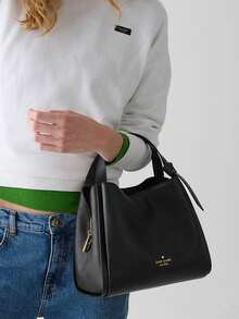 Kate Spade Bolso de mano tipo cubo KS KNOTT con asa superior para mujer - Negro - Ver 2