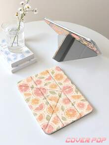柠檬图案保护套，适用于 iPad 11/10/9/Air 7/11 英寸/Air 5/Kindle Paperwhite 11 英寸，也适用于 Galaxy Tab A9 11 英寸，带笔槽，三折支架，自动唤醒/睡眠功能，是开学季、情人节和节日的理想礼物。 - 彩色 - 查看 3