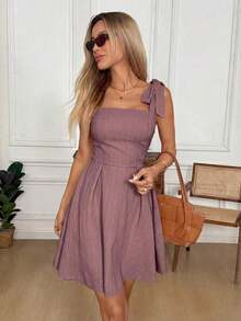 Women Midi Dresses - Red Violet - View 4