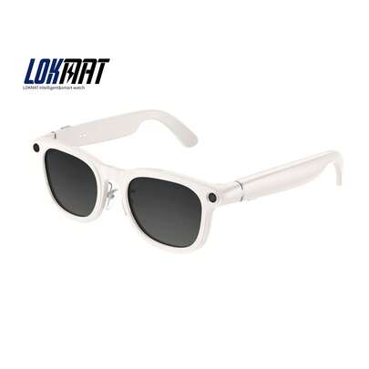  Gafas inteligentes LOKMAT X01 con ChatGPT integrado, cámara de 8MP, compatible con traducción de 26 idiomas con IA, asistente y control por voz, WiFi 4.0, Bluetooth 5.3, gafas inteligentes