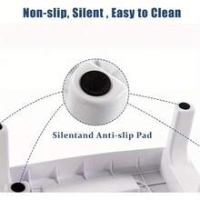 1pc Ergonomic Toilet Foot Stool, Anti-Slip Squatting Step Stool For Bathroom, Thickened Plastic Commode Stool - White - View 6