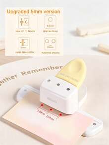 3-Hole Punch, Suitable For A5, A6, A7 Size, 8-Page Capacity, Applicable For Daily Planners, Scrapbooks, Adjustable Hole Puncher - Multicolor - View 4