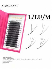 XIUSUZAKI 秀须崎 12 排 L/LU/M 卷度 YY 3D 4D 5D W 型睫毛嫁接 手工编织 柔软轻盈 自然睫毛 预制浓密扇形睫毛 - LU - 查看 2