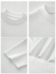 Camiseta clásica con estampado "Sarcastic Spanish" para mujer, ajuste cómodo y estilo informal. SH7L - Blanco - Ver 4