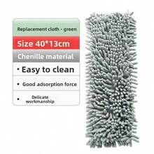 Replacement Mop Heads For Chenille Flat Mops (1/2/3/4 Pieces Per Pack). Features A Securely Fastened Elastic Band, Electrostatic Dust Removal, And Reusable Mop Heads. Suitable For Household Cleaning, Hair-Free, And With Electrostatic Dust Removal Function. Approximately 15.74 Inches X 4.72 Inches In Size, Available In Multiple Colors. - 15,74 inch * 4,72 inch - Xem 5