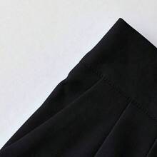 New Women's Woven Fabric Pleated A-Line Front Zipper Back Elastic Waist Slimming Mid-Waist Casual Comfortable Elegant Shorts - Albaricoque - Ver 5