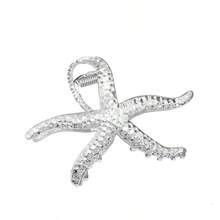 1個大號金屬海星髮夾，防滑強固固定海灘風髮飾，美人魚風格夏季度假髮飾，女用夏季海灘抓夾、度假髮夾、夏季必備、畢業季禮物、旅行與出遊必備穿搭髮飾、髮夾、髮卡 - 彩色 - 查看 7