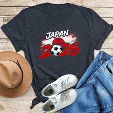 Camiseta de fútbol de la Copa del Mundo de algodón 100% con cuello redondo, talla grande, USA, top moderno para hombre, popular y cómoda para hombres, muy vendida para mujeres. - Blanco - Ver 10