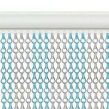 Aluminium Door Fly Screen Metal Chain Curtain Blind Insect Blinds 214cm *90cm - Blue Sliver - View 1
