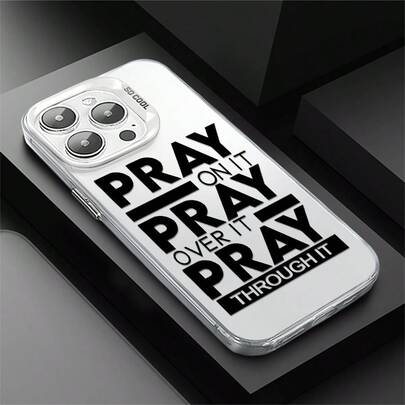 Funda para teléfono: 1 unidad de funda para teléfono con cita religiosa, compatible con Apple  11/12/13/14/15/16E/17 Pro Max/Plus/Air. Carcasa Rígida Antigolpes, Moderna, Minimalista, Estética, Elegante, Puedes Regalártela a Ti Mismo o Regalarla a Otro