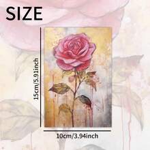 20pcs Colorful Floral Watercolor Art Postcards, 6 "X4", Abstract Flower Painting Cards WithSplatter Ink Effects, Botanical Llustration Paper For Scrapbooking, Card Making & Crafts - A - View 2