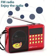 Radio FM Portabel dengan Layar LED, Speaker Nirkabel, Baterai Tahan Lama, Layar Besar dan Antena, Desain Ringkas, Kompatibel dengan Headphone/Smartphone, Cocok untuk Rumah, Perjalanan, Penggunaan Lansia - Hadiah Ideal (Merah/Hitam) - Mode FM/AM/Tuning, Portabel, Sempurna untuk Dalam/Luar Ruangan - View 3