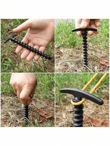 Đầu cao su gậy leo núi đa năng (nhiều kích cỡ), vỏ bảo vệ gậy trekking hình quả bầu chống mòn chống trượt, phụ kiện thay thế gậy leo núi ngoài trời - Mang theo chốt neo - Xem 2