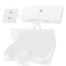 情人節禮物粉色 I Love You 花禮盒 17.9 吋 3 格紙板盒附緞帶 - 查看 13