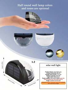 2/4/6pcs Solar Wall Lights, Solar Fence Lights - Warm White, Waterproof Solar Powered Fence Lights For Fence, Yard, Porch - , Easy Installation - Multicolor - View 12