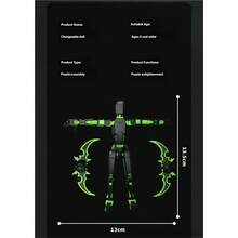 New High-Quality 13-Jointed Posable Mannequin 3rd Generation, Multi-Joint Adjustable Human Body Model, DIY Assembly Full Body Stress Relief Toy, Educational Brain Development Handicraft, Creative Desktop Decor, Exquisite Holiday Birthday Gift For Adult Collectors And Home Decor - Multicolor - View 10