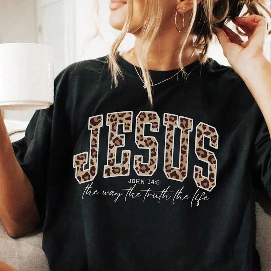 E1MERY ROSE Vintage Leopard Print JESUS Letter Print Orange Everyday PlusSized Short Sve Top220G Fundacin de AL1Godn masculina, 220 g de confort puro. CreA1DA1 Para todo ser humano, ya sea mujer u hombre. Tejido consistente de ptima C1Alidad, preparado para cualquier m1ontura, afelpado al contacto pero pensado para S1ostenerse. Prendas eriores transpirables de mujer, conjuntos otoales, vestuarios de vaC1Aciones, disfraces de new years para ella. - Negro - Ver 1