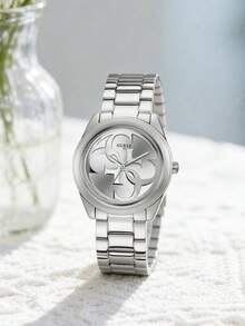 GUESS Everyday Chic 女士腕表 银色不锈钢表带 抛光表壳 百搭腕表 W1082L1 - 銀色 - 查看 8
