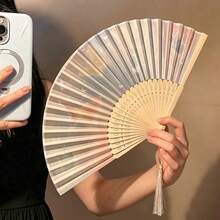 1件/3件/4件 新款中式古典手持摺扇，便攜竹扇，蝴蝶圖案，適合夏季使用，優雅女性手扇，可搭配漢服或旗袍，適用於舞蹈、戲劇道具、攝影道具、室內裝飾，亦適合作為生日、婚禮、情人節、畢業季、母親節送給親友的禮物 - 新中式女士手扇 - 查看 4