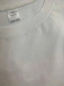 Camiseta de Mujer con Estampado de Gato y Corte Oversize - Blusa de Manga Corta con Cuello Redondo, Ropa Casual y de Descanso, - Top Cómodo para el Día a Día (Lavable) ICZ0 - Blanco - Ver 6