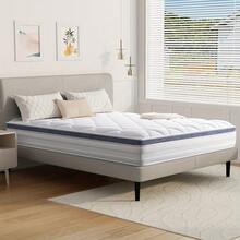22/25cm Memory Foam Hybrid Mattress, Silent Innerspring & Pocket Springs For Cool-Sleep Comfort, Single,  Double, Double Sizes, Mattress In A Box - 25cm Grey - View 6