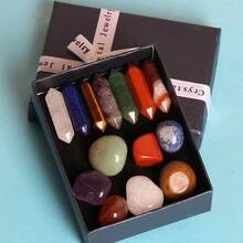 Large Chakra Healing Crystal Kit - Gemstones Tumbled Stones & Crystal Points, Energy Balancing Chakra Alignment, Spiritual Meditation Perfect Gift - Multicolor - View 7