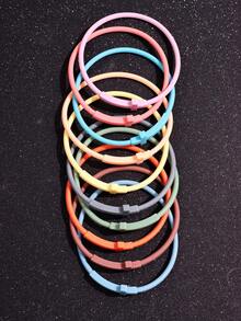 10/5/1pc Multi-Color Cross Design Silicone Bracelets, Jesus Cross Silicone Bracelets, Thin Elastic Rubber Bangles, Fashion Candy Color Stacked Jewelry, Smooth Soft Rubber Bracelets, Solid Color Candy Color Bracelets, Daily Wear Party Beach Concert Accessories, Fashion Personalized Outdoor Sports Colorful Elastic Cross Silicone Bracelet Set, Outdoor Sports Jewelry - Multicolor - View 4