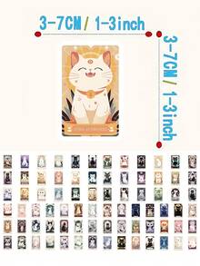 78 piezas Pegatinas de Tarot de Gato para funda de teléfono, cuaderno, patineta, decoración de guitarra, pegatinas autoadhesivas DIY - Tarot del gato - Ver 7