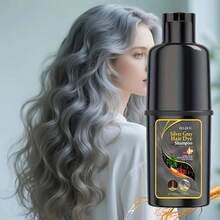 EELHOE Silver Long-Lasting Color-Fixing Shampoo, 3-In-1 Formula - Uses Natural Plant Pigments, Refreshing & Moisturizing Harmless, Suitable For Normal Hair, With Moisturizing Effect. | Shiny & Smooth - 1 Bottle Of Silvery Hair Dye Shampoo - View 5
