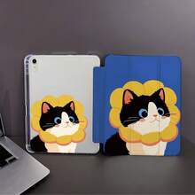 1 件装可爱花环猫咪印花平板电脑保护套，兼容 iPad 第十代 10.9 英寸（2022 年款）/ iPad Air 13 (M3 2025)/ iPad Air 11 (M3 2025)，兼容三星、小米、OPPO Pad、华为 MatePad、vivo Pad 和荣耀 Pad。 - 彩色 - 查看 4