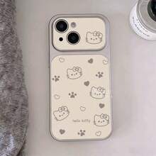 SANRIO 1个新款奢华可爱卡通时尚毛绒猫爪印花手机壳，适用于 17 Pro Max、17 Pro、17 Air、17、16、15、14、13、12、11 Pro Max，高品质保护手机壳，Hello Kitty、气球、蛋糕、快乐、星星、粉色蝴蝶结、厨师猫、卡通波点、手机壳、母亲节、Kitty、Kuromi、爱心、最佳礼物、精致、奢华 - 彩色 - 查看 3