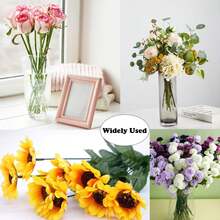 10/20pcs Plastic Artificial Flower Stems, Green Flower Stems For DIY Floral Arrangement, Bouquet Making And Decoration - Green - View 9