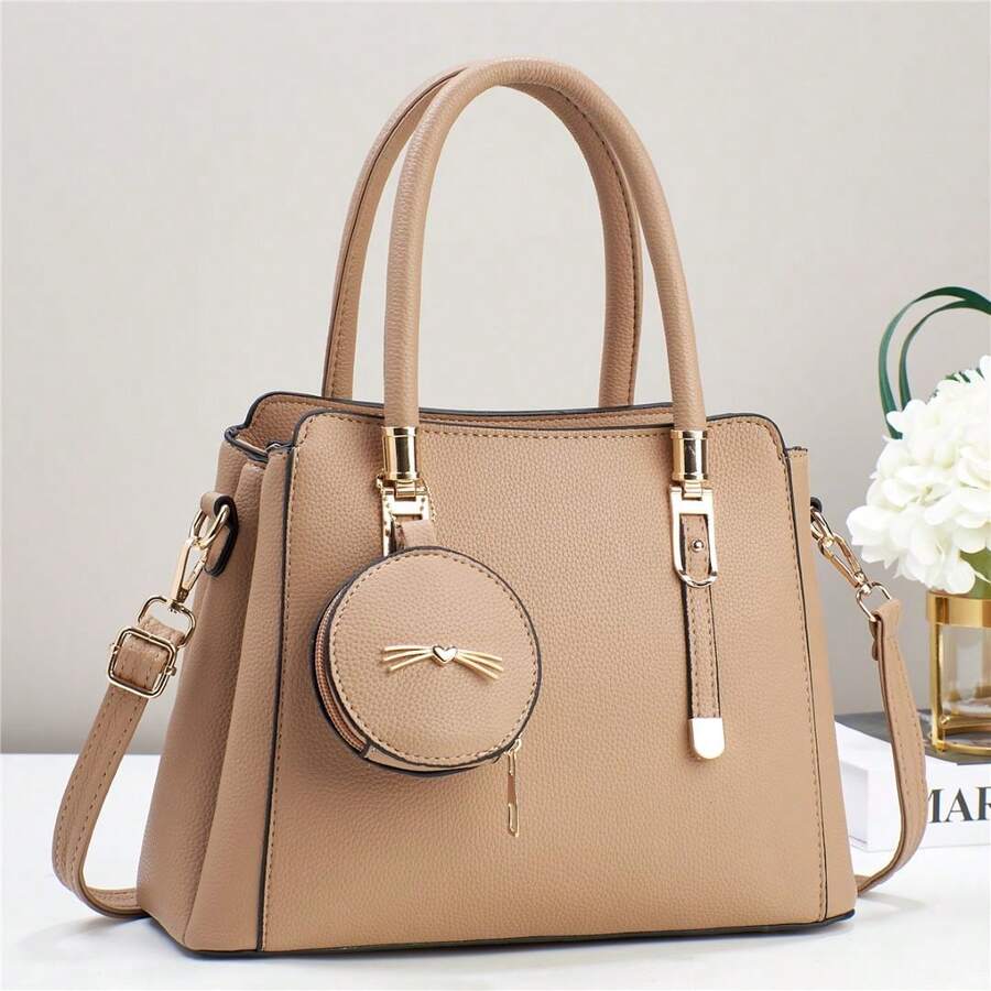 Premium Women's Handbags, Spring And Autumn Fashion Simple Shoulder Bags, Large Capacity Underarm Bags. - 卡其色 - 查看 1