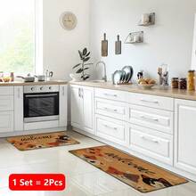 1pc Cat Pattern Printed Linen Kitchen Rug, Doormat, Bath Mat, Hallway Mat, 3D Printed Rectangle Carpet For Living Room, Bedroom, Corridor, Bathroom, Laundry Room - Polyester Rug For Indoor And Outdoor Home Decor - Multicolor - View 13