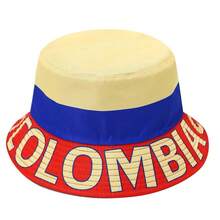 Summer Reversible Bucket Hat World Cup Flag Print Fan Hat Sun Protection UV Protection Flag Print Bucket Hat - Multicolor - View 17
