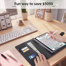 Bộ dụng cụ thử thách tiết kiệm bằng phong bì 100 chiếc, Sổ tay thử thách 100 phong bì, Bộ thử thách tiết kiệm 100 ngày bằng phong bì, Phương pháp tiết kiệm đơn giản và thú vị, Sổ lập kế hoạch ngân sách, Sổ gửi tiền. - Một kích cỡ phù hợp cho tất cả - Xem 10