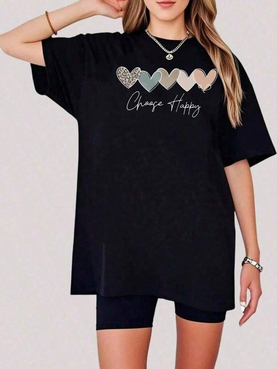 1 Piece 180g Women's T-Shirt, Men's Casual Cotton Crew Neck T-Shirt. Women's Sports T-Shirt. Designed By Y2K Artists In The Bababask Style, Made From 100% Pure Cotton. Creative Cartoon Pattern Design, Comfortable Short Sleeves - 黑色7 - 查看 1