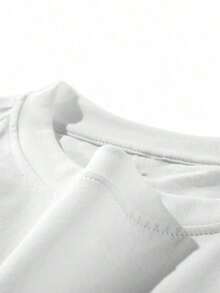 The Hottest Item Of The Summer: Men's Short-Sleeved Crew Neck T-Shirt With Embroidered Sakura And Mountain Print, Minimalist Summer Fashion. | Basic Casual Urban Style T-Shirt, Boyfriend Gift, Stylish, Popular, Party T-Shirt. - 白色 - 查看 9