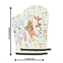 Gant de cuisine Disney Winnie l'ourson "Besties And Blooms", gant de cuisine floral pour four, micro-ondes, cuiseur vapeur, casseroles et poêles chaudes. Protège les mains des ustensiles de cuisine chauds. - Couleurs mélangées - Voir 4