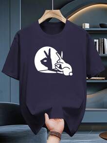Limited Edition 200G, Pure Cotton Short Sleeve T-Shirt, Casual And Versatile Style, Lightweight Cotton - 藍色 - 查看 12